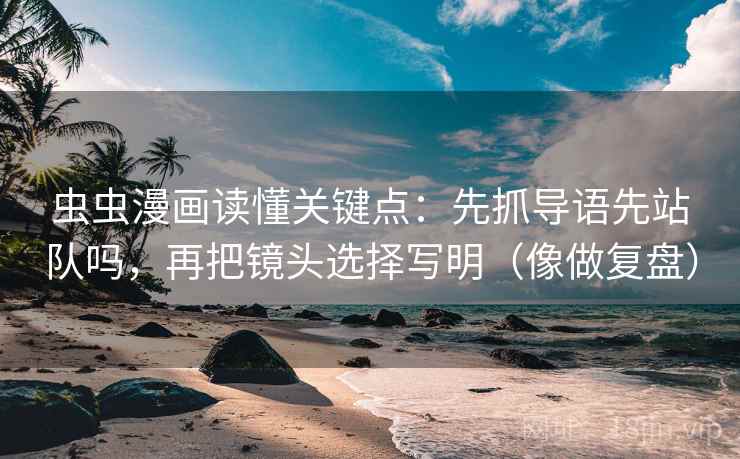 虫虫漫画读懂关键点：先抓导语先站队吗，再把镜头选择写明（像做复盘）