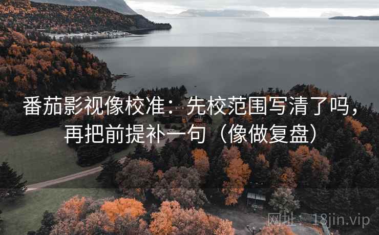 番茄影视像校准：先校范围写清了吗，再把前提补一句（像做复盘）